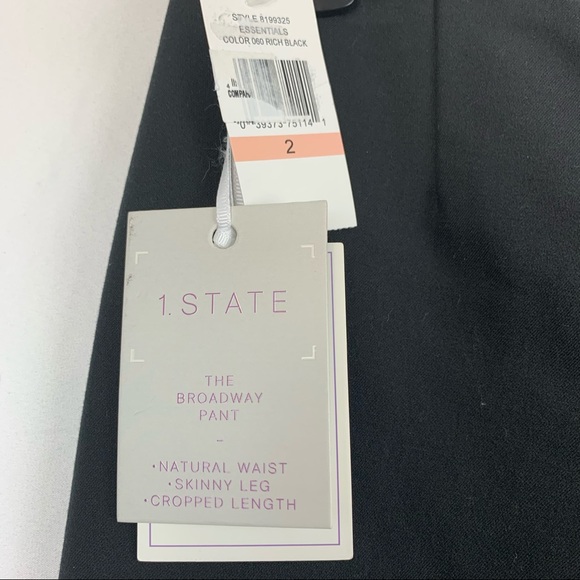 1. State Black Broadway Dress Pants 2 NWT - Picture 6 of 6